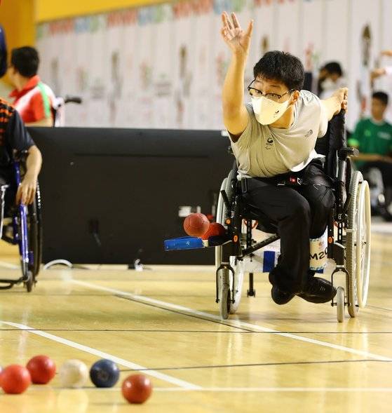 2021 바레인 장애인아시아청소년경기대회 보치아 국가대표 서민규. [사진 대한장애인체육회]