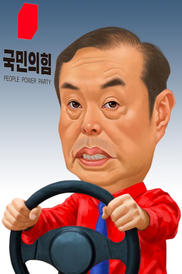 김병준 국민의힘 선거대책위원회 상임선대위원장. 배계규 화백
