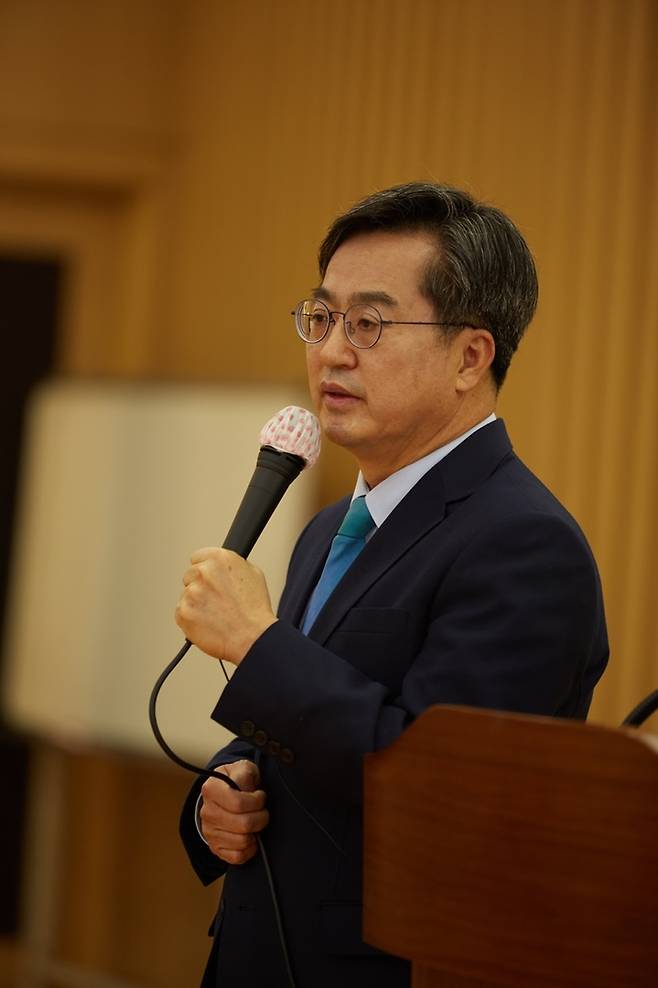 새로운물결 경기도당 창당대회에서 인사말하는 김동연 전 경제부총리. (사진=김동연 캠프 제공) *재판매 및 DB 금지