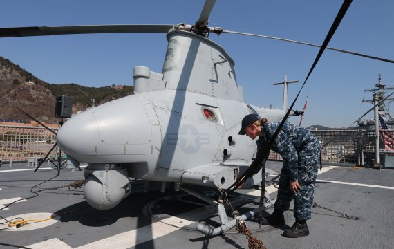 미 해군이 운용하는 무인정찰헬기 MQ-8B '파이어 스카우트'. 사진=뉴스1