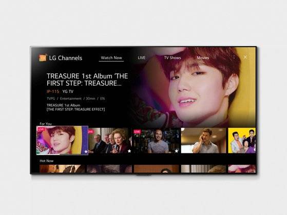 LG전자의 스마트TV에서 이용할 수 있는 'LG채널'. 셋톱박스 없이 다양한 채널을 무료로 시청할 수 있다. LG전자 제공