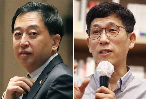 금태섭 전 의원(왼쪽)과 진중권 전 동양대 교수. 연합뉴스·뉴스1