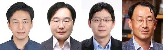 9일 삼성전자 임원 인사에서 40대 부사장에 오른 고봉준(왼쪽부터), 김찬우, 박찬우, 이영수 부사장 [사진 삼성전자]