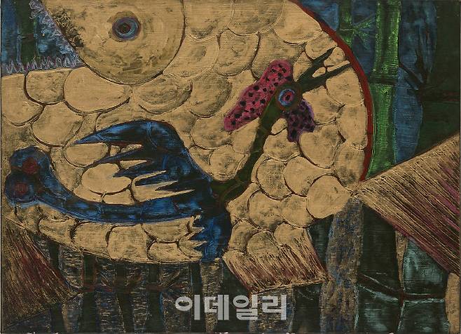 이존수 ‘봉황과 잉어’(사진=김달진미술자료박물관)