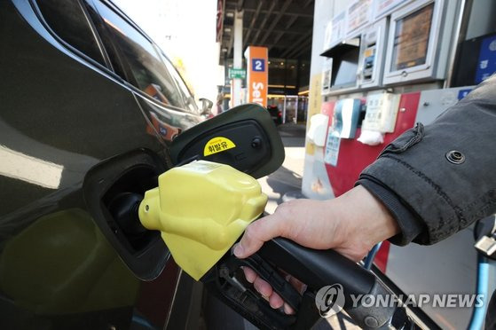 전국 휘발유 가격 하락