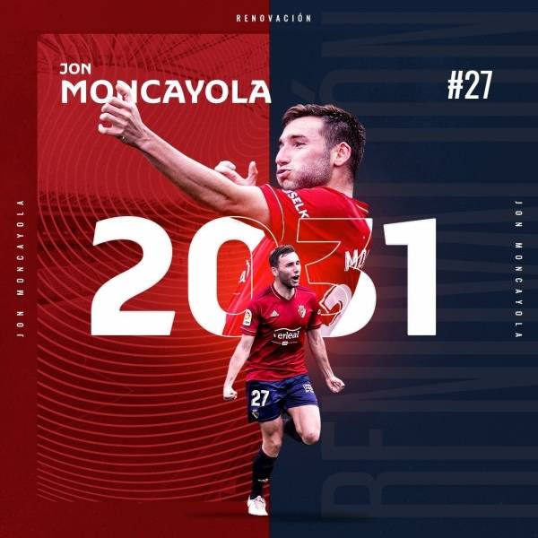 올해 6월 팀과 '10년 재계약'에 서명한 몬카욜라. 사진｜CA 오사수나