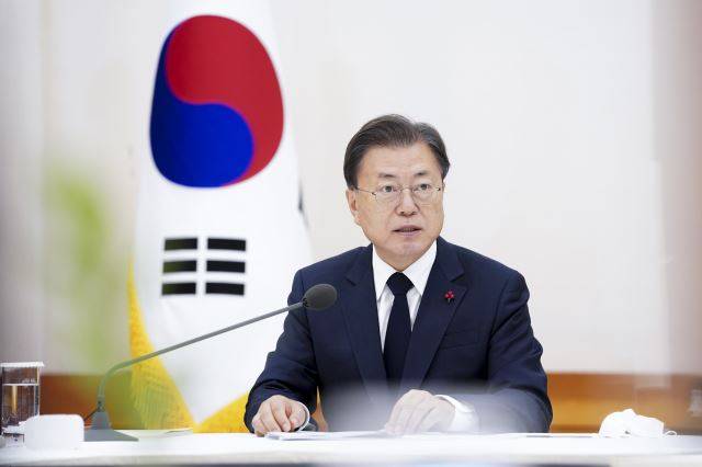 발언하는 문재인 대통령. 청와대 제공