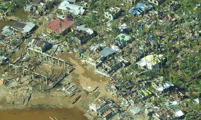 태풍 라이가 강타한 필리핀 피해 지역의 모습.(사진=로이터 연합뉴스)