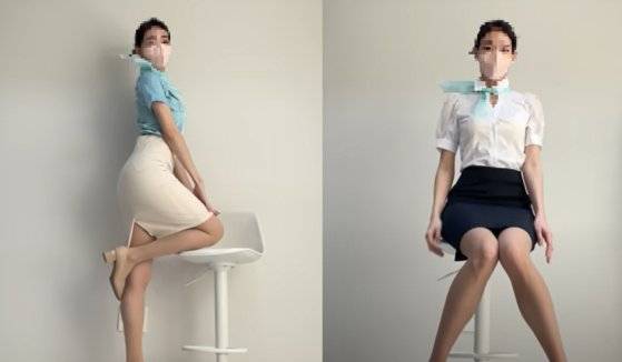 유튜브에 올라온 '승무원 룩북' 영상. [유튜브 캡처]