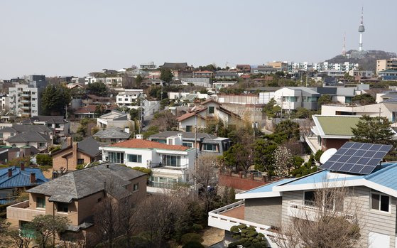 서울 용산구 한남동 주택단지의 모습. 뉴스1