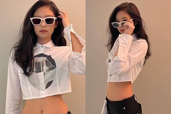 블랙핑크(BLACKPINK) 제니가 완벽한 개미허리를 자랑했다. /사진=제니 인스타그램