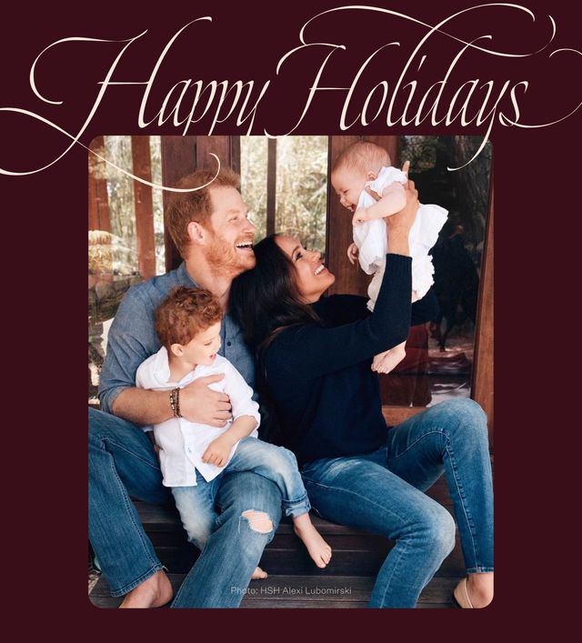 영국 해리 왕자와 메건 마클 부부의 2021년 크리스마스 카드 가족사진