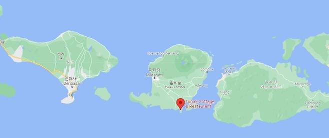 롬복섬 남부에 위치한 뚜낙 생태관광센터 [구글맵]