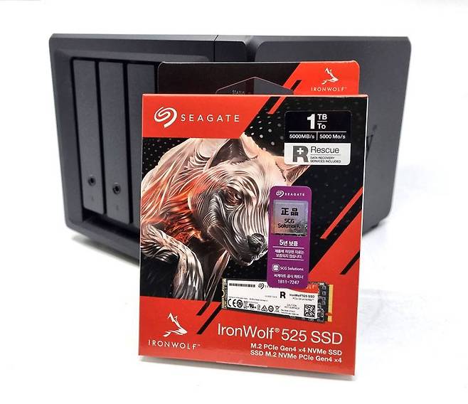 씨게이트 아이언울프 525 M.2 NVMe SSD와 시놀로지 DS420+ NAS