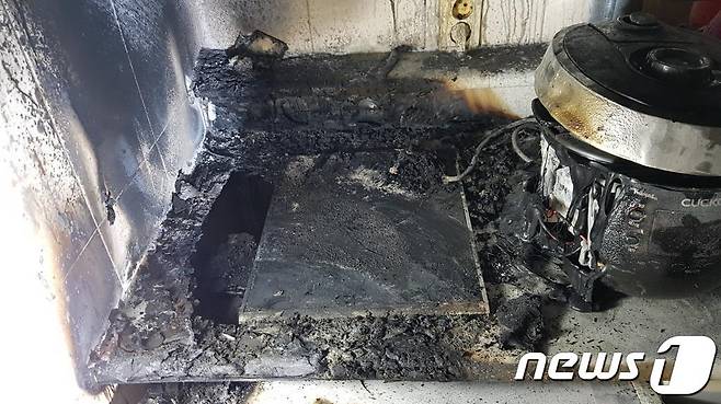 고양이로 인한 화재 모습(서울시 제공).© 뉴스1