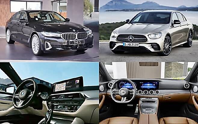 BMW 5시리즈와 벤츠 E클래스 [사진출처=BMW, 벤츠]