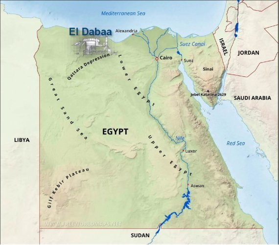 이집트 엘다바 원전 위치 지도. 사진=한국수력원자력?