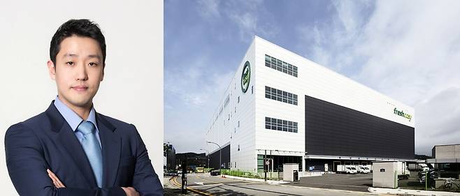 정중교 프레시지 대표(왼쪽)와 경기도 용인 가정간편식(HMR) 전문 생산시설. / 프레시지 제공