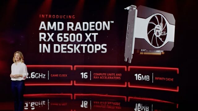 AMD가 이달 하순부터 풀HD 해상도 게임 시장을 겨냥한 라데온 RX 6500 XT 그래픽카드를 시장에 공급한다. (사진=AMD)