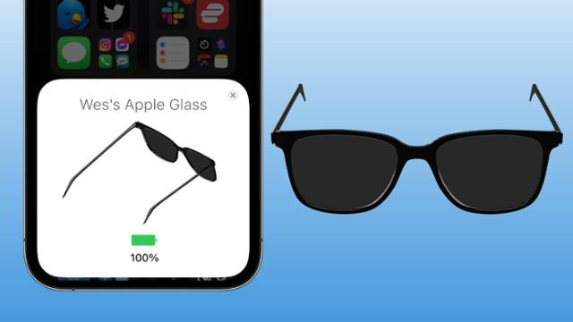 2025년 출시 예정인 '애플 글라스'를 아이폰과 연동하는 모습 / 애플인사이더 캡쳐