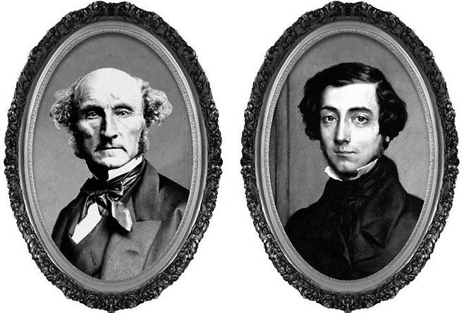 19세기 프랑스와 영국을 대표하는 정치사상가인 알렉시스 드 토크빌(오른쪽, 1805~1859년)과 존 스튜어트 밀(왼쪽, 1806~1873년). 당시 새로운 시대정신이 된 자유·평등과 민주주의의 관계를 고민한 두 사람은 길이 남는 명저를 낸 뒤 자신의 주장을 실천하기 위해 정치에 투신했으나 현실 정치에서는 성공하지 못했다./조선일보DB
