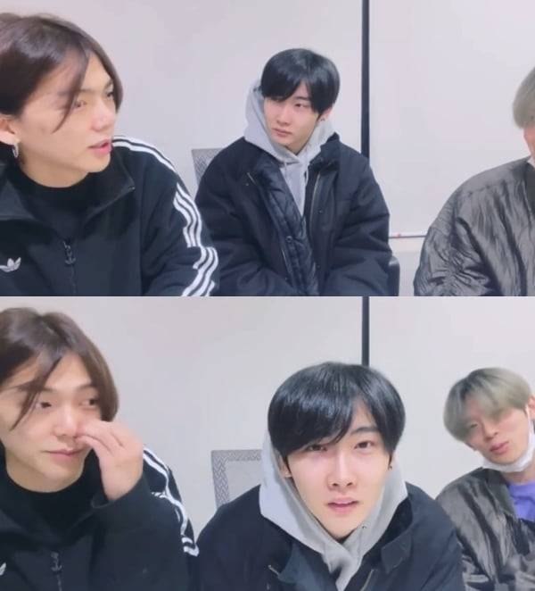 사진=베리베리 민찬, 호영, 강민 브이 라이브 방송 캡처