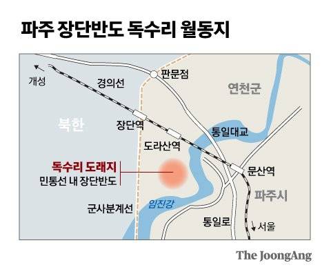 파주 장단반도 독수리 월동지. 그래픽=신재민 기자 shin.jaemin@joongang.co.kr