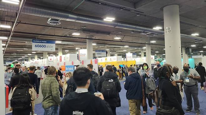 6일(현지시각) 오전 미국 라스베이거스 샌즈엑스포 유레카파크 모습./사진=오문영 기자