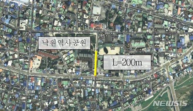 [안성=뉴시스] 명륜여중 진입로 지중화사업 구간