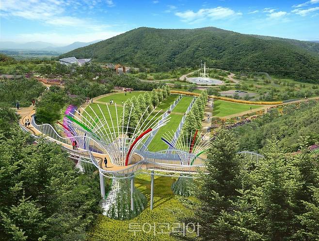 구례 지리산정원 하늘정원. 야생화타워 및 하늘브릿지