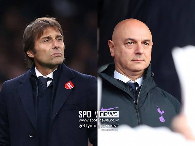 ▲ 안토니오 콘테 감독(왼쪽)과 다니엘 레비 회장
