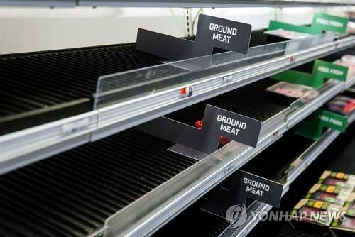 미국 식료품점 자이언트 푸드의 육류 진열대 [로이터 연합뉴스 자료사진. 재판매 및 DB 금지]