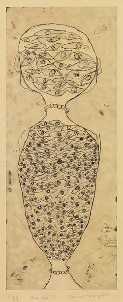 루이즈 부르주아, <내면으로 #4 (나는 너를 본다!!!)>, 2007, 종이에 에칭, 151.1×61.9㎝, ⓒThe Easton Foundation, 국제갤러리, 서울