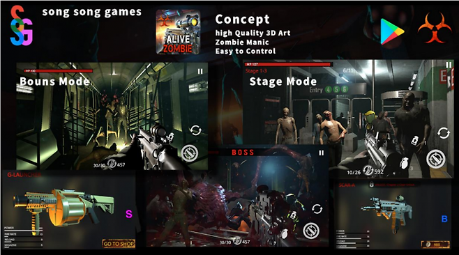 송송게임즈 '얼라이브 좀비'.&nbsp; &nbsp;송송게임즈