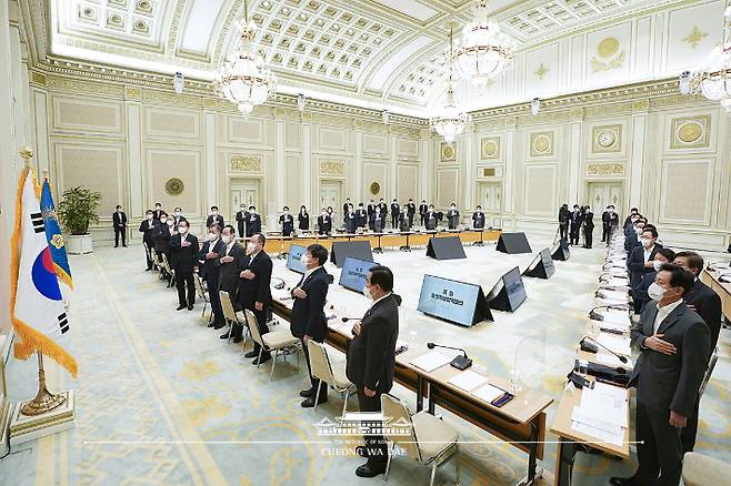 제1회 중앙지방협력회의가 13일 청와대 영빈관에서 열렸다. 청와대 제공