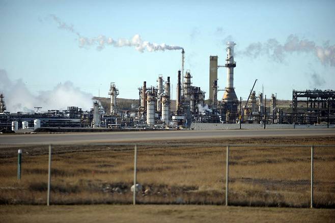 캐나다 앨버타의 싱크루드 오일샌드 지역. (사진=AFP)