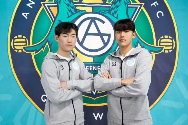 박성현(왼쪽)과 권우현 / 사진=안산 그리너스 제공