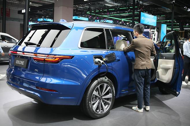 중국 리샹(리오토)의 전기 SUV 리샹 원(One). /김남희 특파원