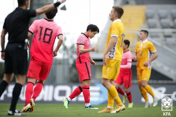 조영욱(한국 국가대표팀). 대한축구협회 제공