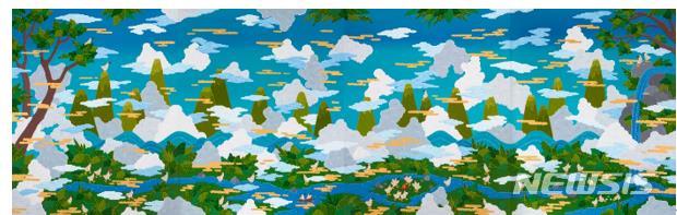 [서울=뉴시스]Paradise of Dodo 2022 gouache on canvas 162x520cm (162x130cm*4pcs)63.8x204.7in. (63.8x51.2in.*4pcs)