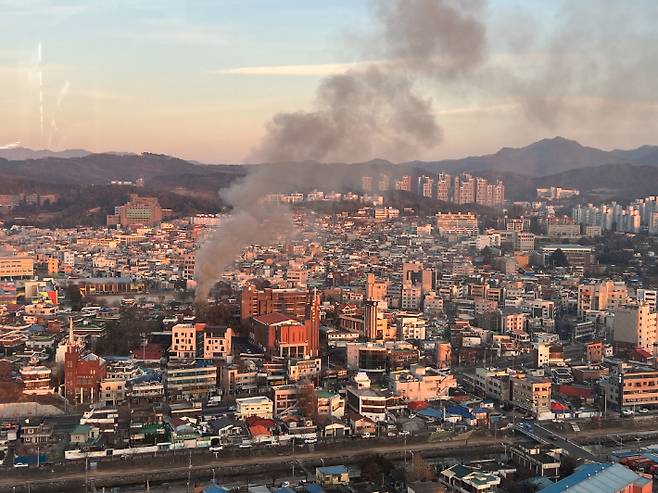 화재 현장. 독자 제공