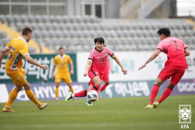 축구대표팀 공격수 조영욱. 사진=대한축구협회