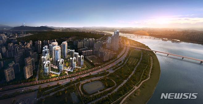 [서울=뉴시스] 한강맨션 재건축사업 조감도. (제공 = GS건설)