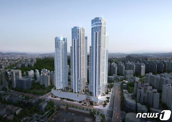 천안 쌍용동 주상복합 아파트 조감도.© 뉴스1