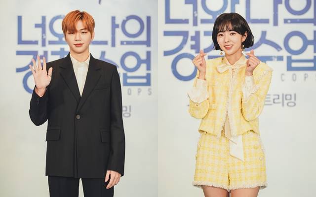 강다니엘(왼쪽)은 경찰대학교 수석입학 위승현 역을, 채수빈은 깡과 오기의 소유자 고은강 역을 맡아 청춘 '케미'를 선사한다. /월트디즈니컴퍼니 코리아 제공