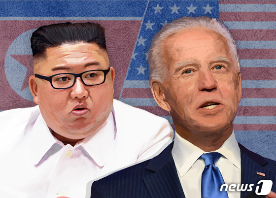 김정은 북한 조선노동당 총비서(왼쪽)과 조 바이든 미국 대통령.© News1 이지원 디자이너
