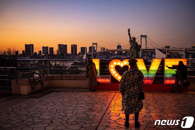 일본 도쿄 오다이바 저녁 풍경 © AFP=뉴스1