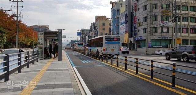 제주시 중앙로 중앙차로제 전경. 제주=김영헌 기자