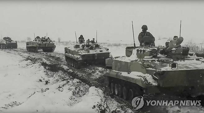 '우크라 위기' 속 러시아군 우크라이나 주변 군사훈련 무력 과시 [연합뉴스 자료사진]