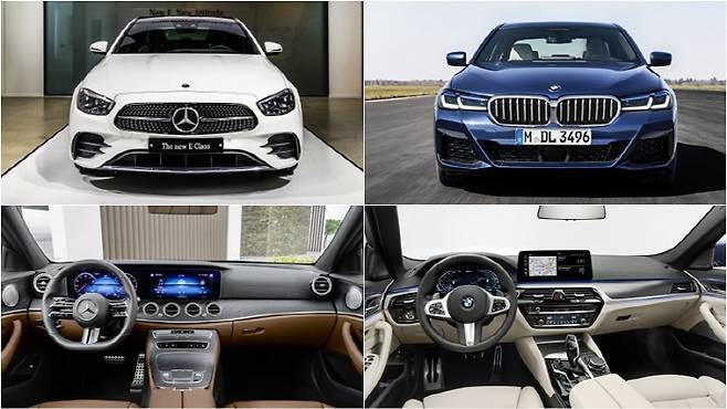 벤츠 E클래스와 BMW 5시리즈 [사진출처=벤츠, BMW]